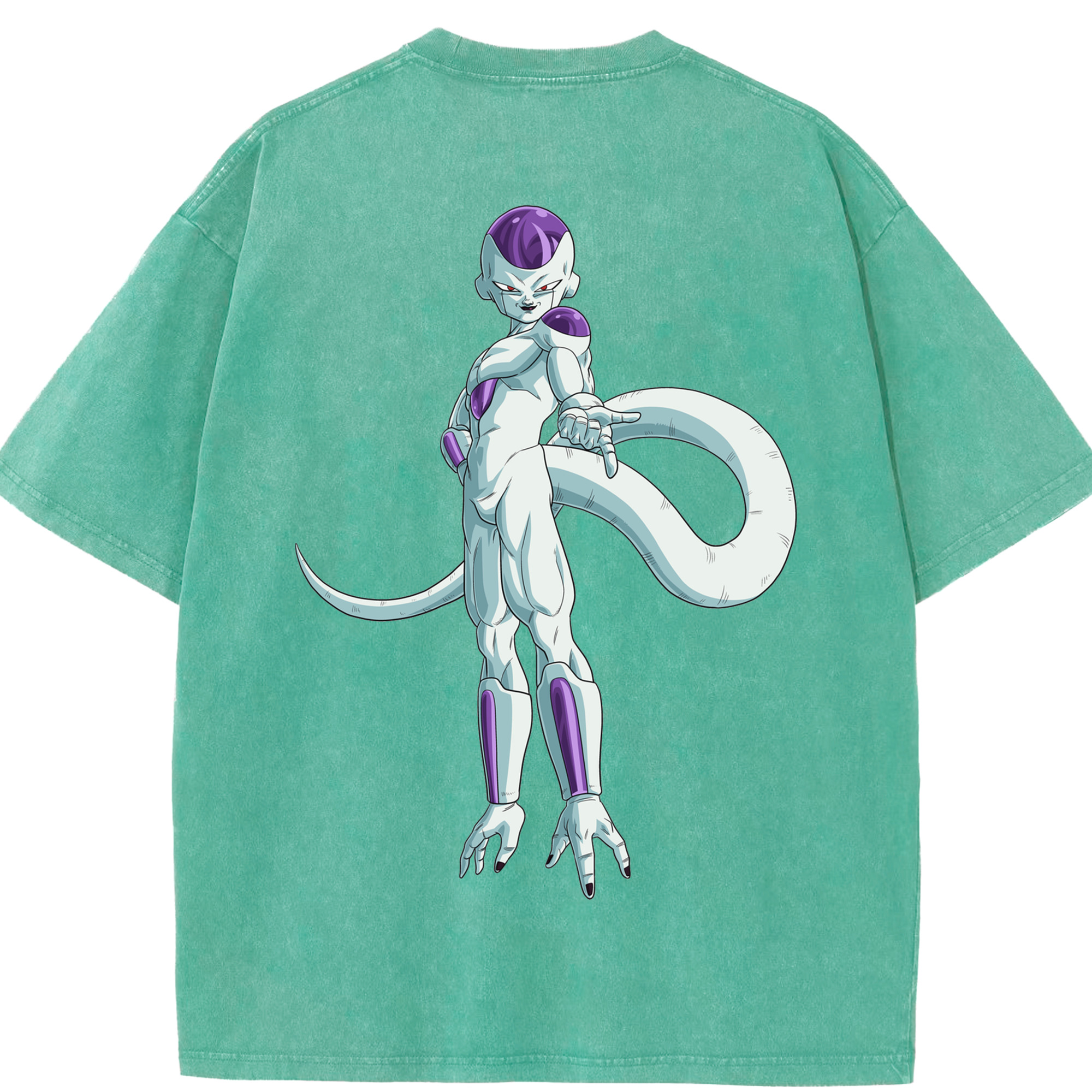 （画像用） ドラゴンボール フリーザ DRAGON BALL Frieza 綿100% ヴィンテージ風 半袖Tシャツ（背面プリント）